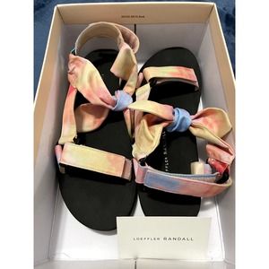 Loeffler Randall 8.5 Maisie Rainbow Tie Dye Sandals